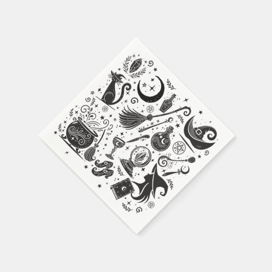 Serviette En Papier Magique sorcière Whimsical Wiccan Pagan Parti (Coin)