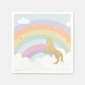 Serviette En Papier Magique Unicorn Anniversaire serviettes (Devant)