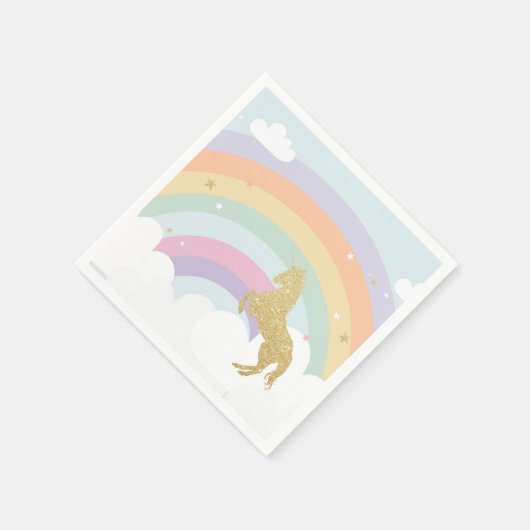 Serviette En Papier Magique Unicorn Anniversaire serviettes (Coin)