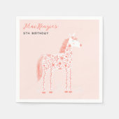 Serviette En Papier Magique Unicorn Blush rose fête d'anniversaire (Devant)
