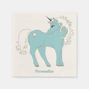 Serviette En Papier Magique Unicorne mignonne & adorable avec étoile