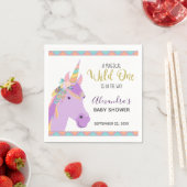 Serviette En Papier Magique Wild Un mignon violet Baby shower Unicorne (En situation)