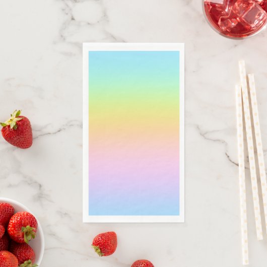 Serviette En Papier Magnificent Pastel Rainbow Wedding (En situation)