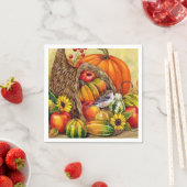 Serviette En Papier magnifique arrangement de Thanksgiving (En situation)