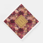 Serviette En Papier Magnifique Burgundy Gold Wedding Réception Napkins (Coin)