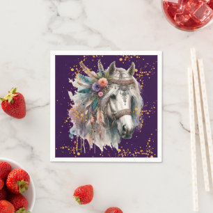 Serviette En Papier Magnifique cheval boho