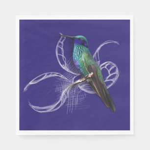 Serviette En Papier Magnifique colibri - personnalisez en ajoutant un 