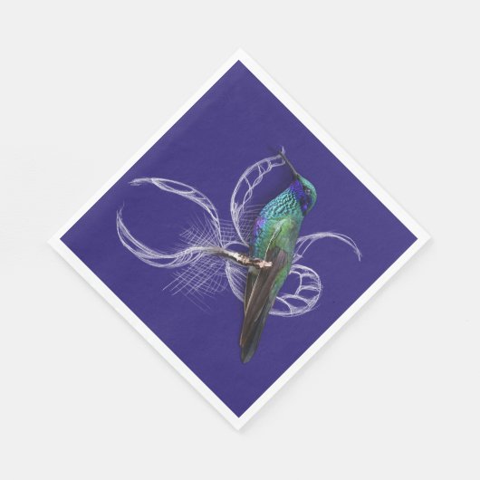 Serviette En Papier Magnifique colibri - personnalisez en ajoutant un (Coin)