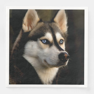 Serviette En Papier Magnifique Coussin de Lancement Husky