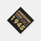 Serviette En Papier Magnifique depuis 1945 80e anniversaire (Coin)