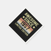 Serviette En Papier Magnifique Depuis 1957 Rétro 65 Anniversaire (Coin)