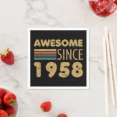 Serviette En Papier Magnifique depuis 1958 65e anniversaire (En situation)