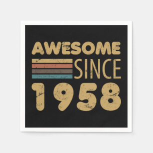 Serviette En Papier Magnifique depuis 1958 65e anniversaire
