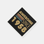 Serviette En Papier Magnifique depuis 1958 65e anniversaire (Coin)