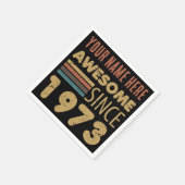 Serviette En Papier Magnifique depuis 1973 50e anniversaire (Coin)