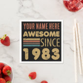Serviette En Papier Magnifique depuis 1983 40e anniversaire (En situation)