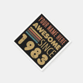 Serviette En Papier Magnifique depuis 1983 40e anniversaire (Coin)