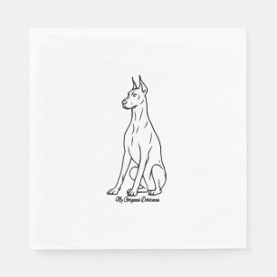 Serviette En Papier Magnifique Doberman