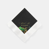 Serviette En Papier Magnifique Emerald Green Black Bronze Mariage (Coin)