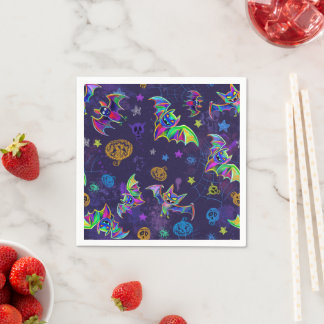 Serviette En Papier Magnifique Halloween conception de chauve-souris n