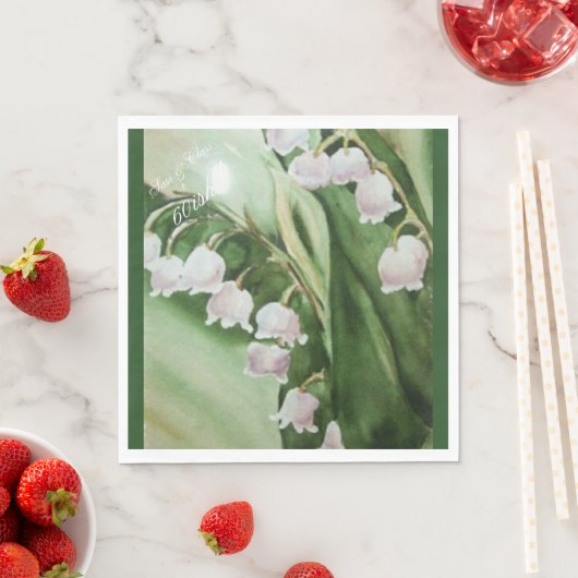 SERVIETTE EN PAPIER MAGNIFIQUE MENSONGE DE LA VALLÉE MONOGRAMMÉ (En situation)