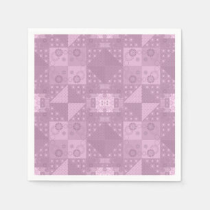 Serviette En Papier magnifique patchwork lilas traditionnel