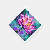 Serviette En Papier Magnifique Portrait rose Lotus Flower (Coin)