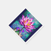 Serviette En Papier Magnifique Portrait rose Lotus Flower (Coin)