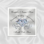 Serviette En Papier Magnifique serviettes Anniversaire Diamant en 3 ta