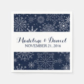 Serviette En Papier Magnifique Snowflakes Mariage serviettes (Devant)