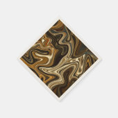 Serviette En Papier Magnifique style marbré - brun chaud (Coin)