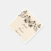Serviette En Papier Magnifiquement élégant Papillon Mariage serviettes (Coin)