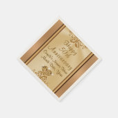 Serviette En Papier Magnifiques serviettes personnalisées du 50e anniv (Coin)