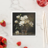 Serviette En Papier magnolia blanc (En situation)