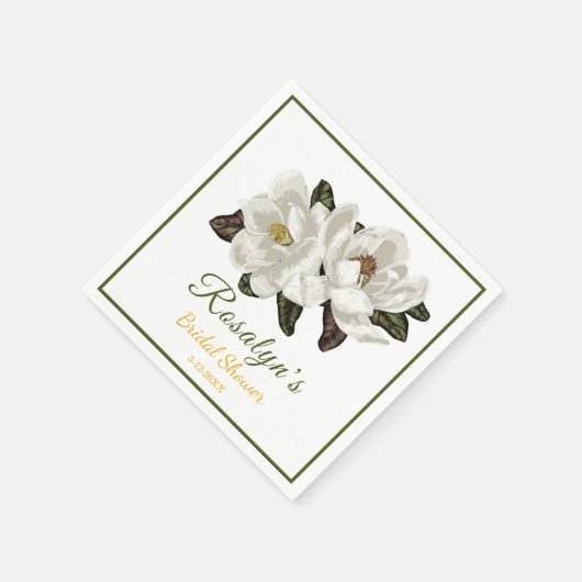 Serviette En Papier Magnolia fleurit (Coin)