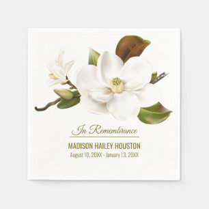 Serviette En Papier Magnolia Flower funeral Memorial