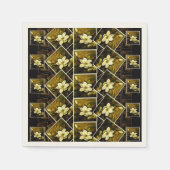 Serviette En Papier Magnolia Grandiflora Élégante Serviettes De Mashup (Devant)