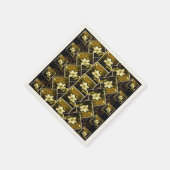 Serviette En Papier Magnolia Grandiflora Élégante Serviettes De Mashup (Coin)