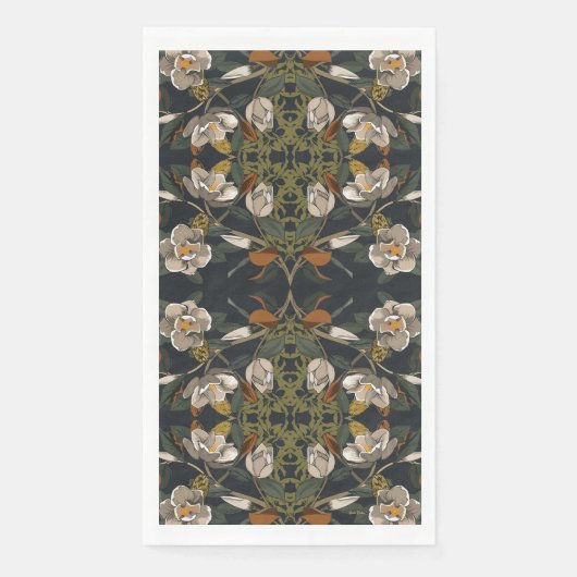 Serviette En Papier Magnolia gris foncé (Devant)