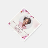 Serviette En Papier Magnolia Pink Floral Memorial (Coin)