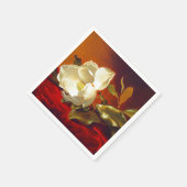 Serviette En Papier Magnolia sur Red Velvet Martin Johnson Heade (Coin)