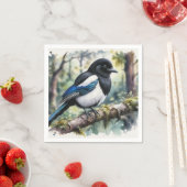 Serviette En Papier Magpie Napkins (En situation)