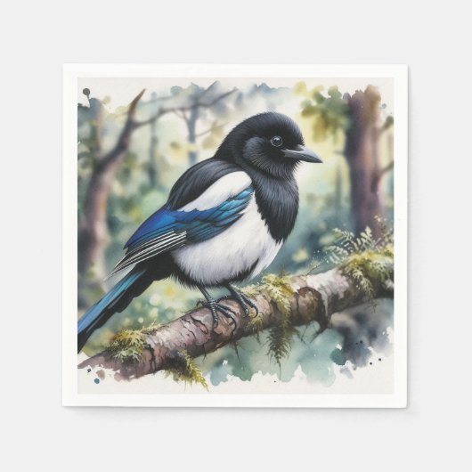 Serviette En Papier Magpie Napkins (Devant)