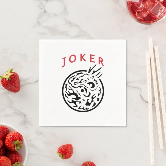 Serviette En Papier Mah Jong Joker Napkin (En situation)
