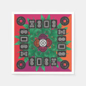 Serviette En Papier Mah Jongg Arbre Argent 2025 serviettes (Devant)