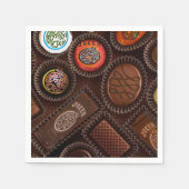 Serviette En Papier Mah Jongg Chocolat serviettes (Devant)