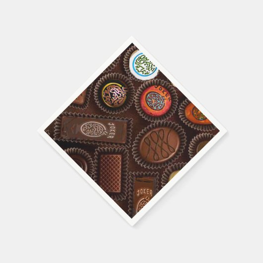 Serviette En Papier Mah Jongg Chocolat serviettes (Coin)