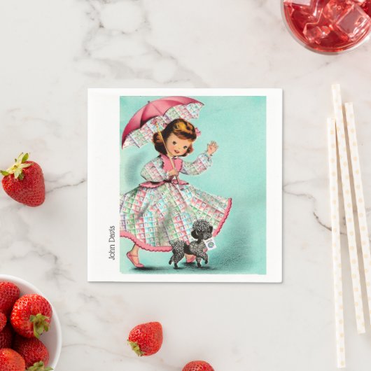 Serviette En Papier Mah Jongg Joker Poodle serviettes (En situation)