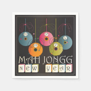 Serviette En Papier Mah Jongg Nouvel An