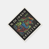 Serviette En Papier Mah Jongg Oiseau Salutations serviettes (Coin)